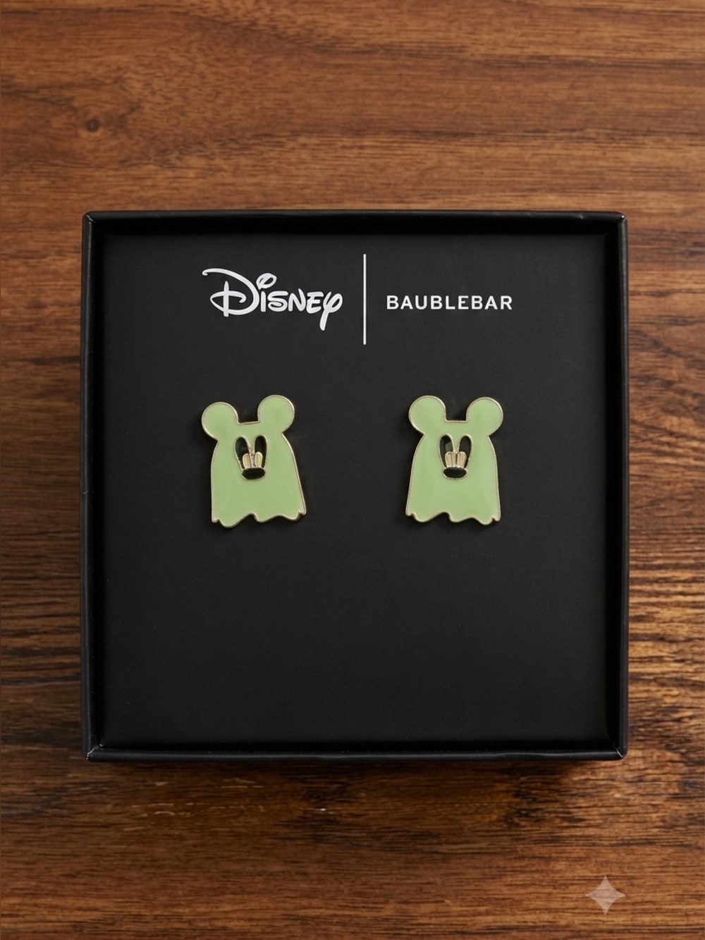 BaubleBar Disney Mickey Mouse Ghost Glow in the Dark Halloween Earrings NWT